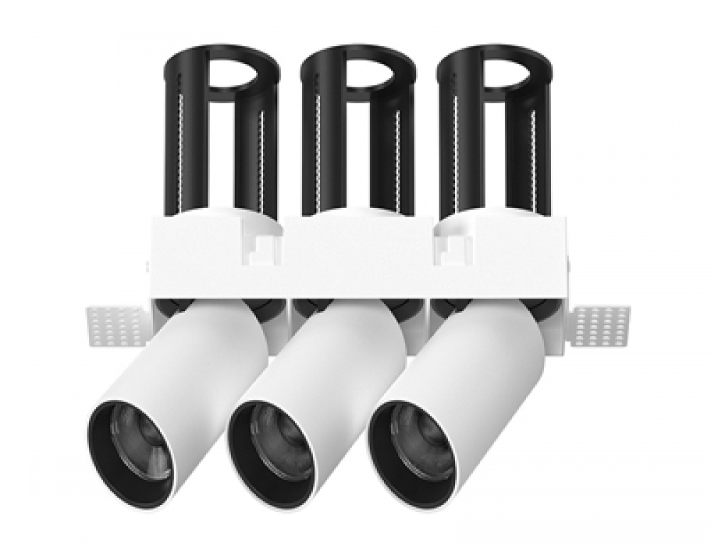 Trimless Retractable Pull-Out Spotlight Frameless Triple Stretchable Downlight