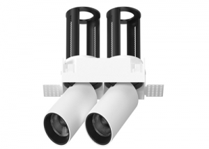 Trimless Double Stretchable Downlight Retractable Adjustable Swivel Tilt In-Out Honeycomb Rectangle Cylindrical Telescopic Pulldown COB Spotlight Anti-Glare LED Spot Peek Pullout Spot Down Light