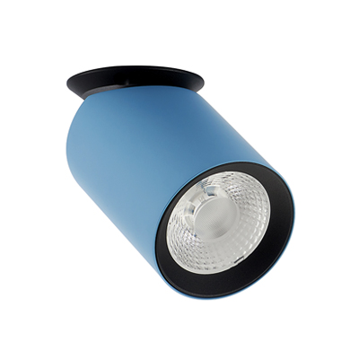 Nordics Scandinavian Minimalism Macaroon 6-Color Anti-Glare Adjustable Surface Directional Cylindrical Accent Pin Spot Light COB Downlight Aluminum Flexible LED Ceiling Light Low Ceilings-Blue