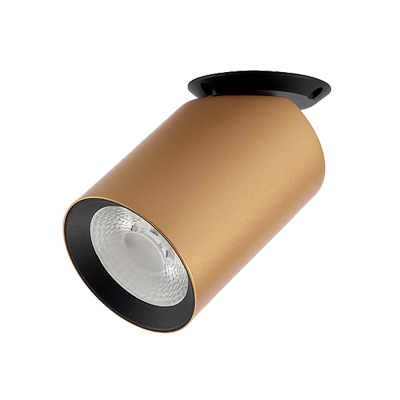 Nordics Scandinavian Minimalism Macaroon 6-Color Anti-Glare Adjustable Surface Directional Cylindrical Accent Pin Spot Light COB Downlight Aluminum Flexible LED Ceiling Light Low Ceilings-Gold