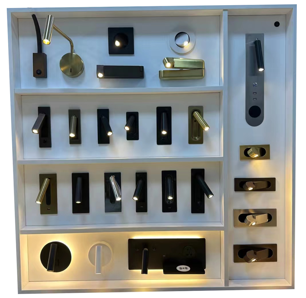 Fixed Adjustable Directional Recessed Surface Wall Spot Lamp Push Switch Hidden Switch Bedside Bedroom Applique Wall Sconce Light Hotel Headboard Wall Reading Lamp Sample Rack Welllux