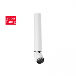 Long-Tube Flush Mount LED Anti-Glare Folding Cylinder Modern Directional Surface Spotlight Adjustable Barrel Spot Down Ceiling Lamp Aluminum Minimalist Long-Pipe Can Ceiling Art Light