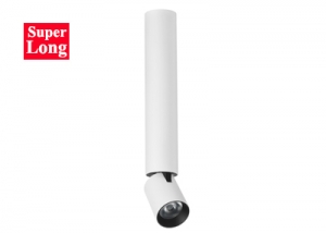 Long-Tube Flush Mount LED Anti-Glare Folding Cylinder Modern Directional Surface Spotlight Adjustable Barrel Spot Down Ceiling Lamp Aluminum Minimalist Long-Pipes Can Ceiling Art Light