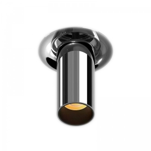 Mini Recessed Stretchable Telescopic Adjustable Retractable Pulled Out Spot Down Light Flexible Round Single Directional 360° Rotate 90° Tilt Aluminum Gunmetal Swiveling Spotlight Downlight-2