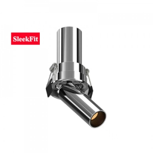 Mini Recessed Stretchable Telescopic Adjustable Retractable Pulled Out Spot Down Light Flexible Round Single Directional Small 360° Rotate 90° Tilt Aluminum Gunmetal Swiveling Spotlight Downlight