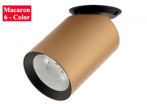 Nordics Scandinavian Minimalism Macaron 6-Color Low-Glare Adjustable Surface Directional Low Ceilings Cylinder Accent Pin Spot Light COB Downlight Aluminum Foldable Flexible Tilt Led Ceiling Light