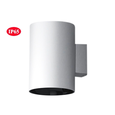 Single-Direction IP65 Cylindrical Wall Spot Down Light Fixed Minimalist Architectural Wall Sconce Light Aluminum LED COB Antiglare Cylinder Modern Waterproof Wall Mount Direct Light Fixture White