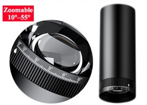 Zoomable Adjustable Beam-Angle 10-55° Fixed Surface Cylindrical Spotlight Ceiling Focus Accent Spot Down Light Flicker-Free Wash Accent Task Display Artwork flexible lighting