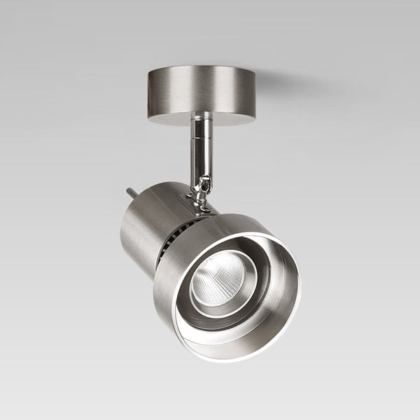 Bauhaus Mid Century Retro Antique Adjustable Semi-Flush Surface Articulating Spotlight Satin Nickel Accent Lighting Ceiling Fixture Spots Vintage Nostalgic Interior Wall Sconce Directional Light-1