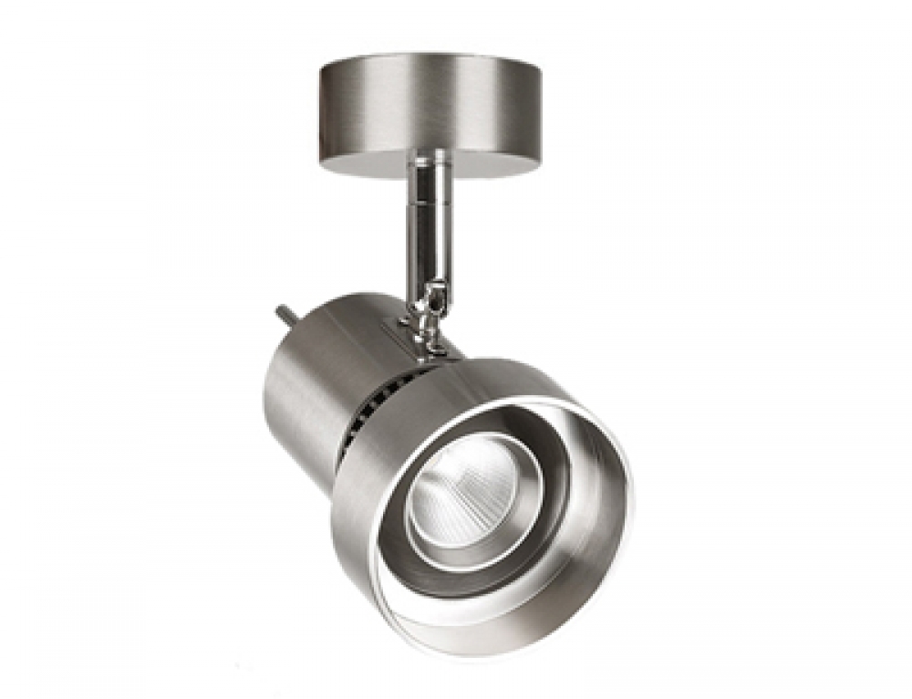 Bauhaus Adjustable Semi-Flush Surface Ceiling Articulated Spotlight Satin Nickel
