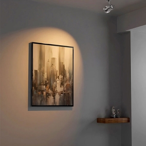Mid Century Retro Bauhaus Flush Mount Conical Adjustable Spot Light Brushed Nickel Semi Flush Accent Light Ceiling Fixture Articulated Spotlight Semi Recessed Directional Ceiling Spot Light-2
