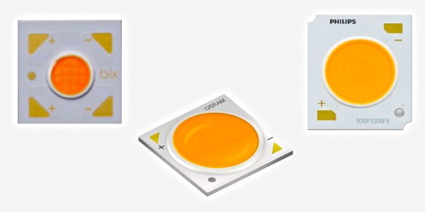 Standard LED COB Light Sources Driven by Osram, Bridgelux and Philips, these industry recognized LEDs are a go-to for affordable lighting that rivals the industry leaders